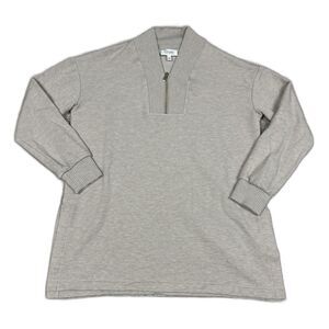 Haven Well Within Top Womens Small 1/4 Zip Soft Beige Side Slits Sweater